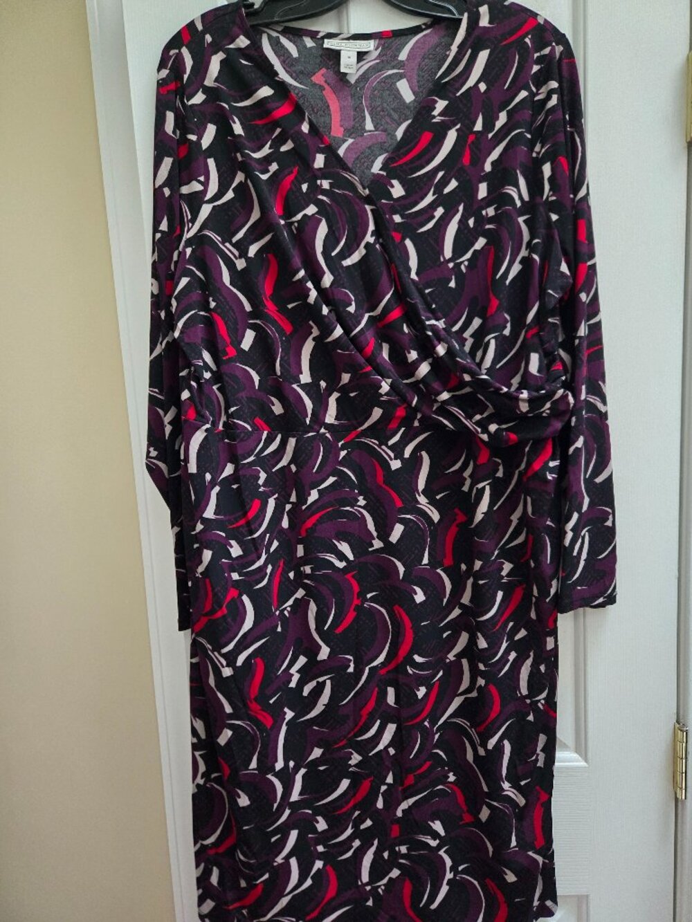 EUC Dana Buchman Faux Wrap Dress - 1X
